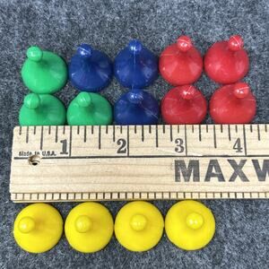 Sorry Game Pieces 1964 Vintage Board Game Replacement Pawns Set of 14 All Colors